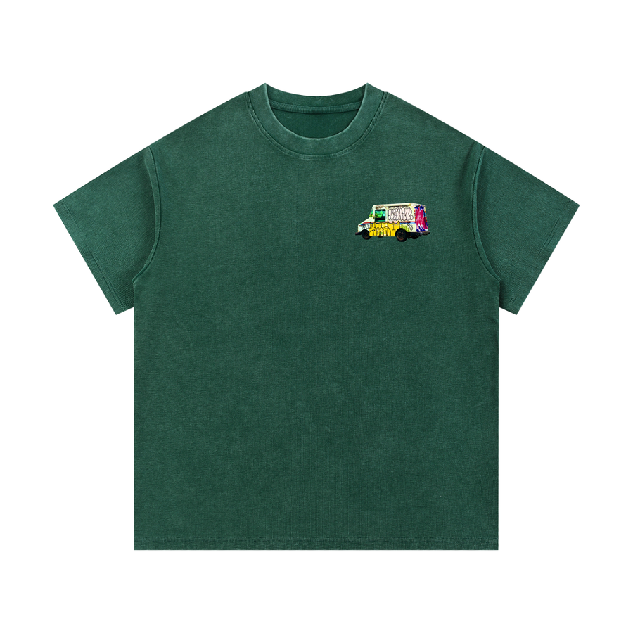 Mineral Wash Waffle Knit T-Shirt