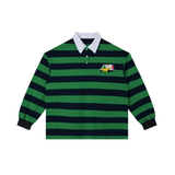 Color Block Stripe Polo Shirt view 1