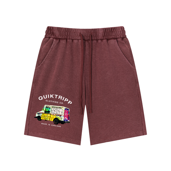 Mineral Wash Waffle Knit Shorts