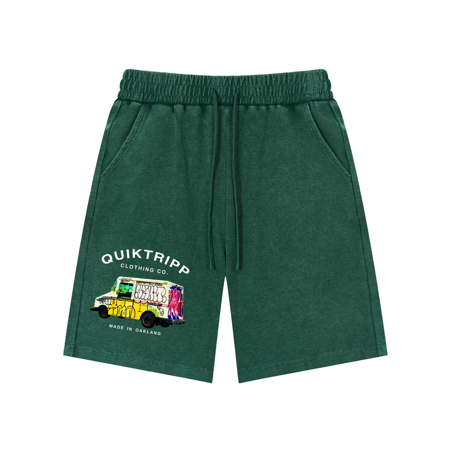 Mineral Wash Waffle Knit Shorts